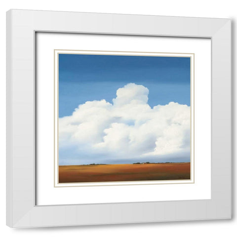 Clouds II White Modern Wood Framed Art Print with Double Matting by Paus, Hans