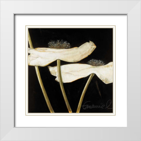 Excellent I White Modern Wood Framed Art Print with Double Matting by Emanuel, Beate