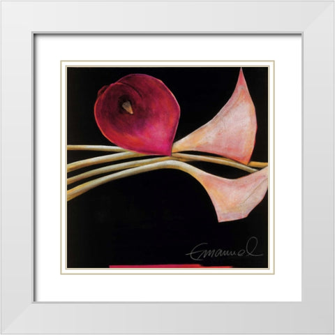 Excellent IV White Modern Wood Framed Art Print with Double Matting by Emanuel, Beate