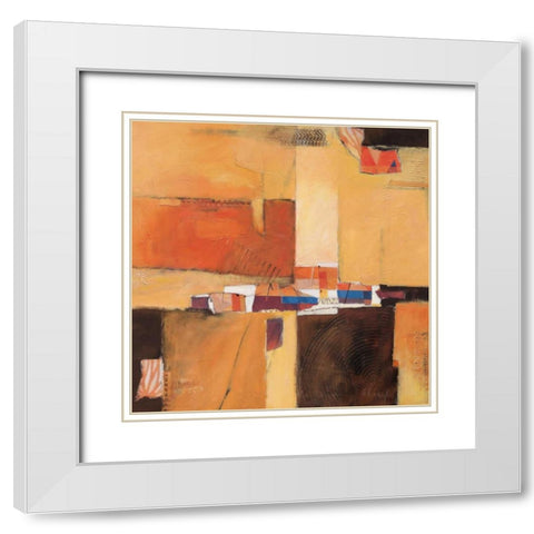 Abstract II White Modern Wood Framed Art Print with Double Matting by Heigl, Franz