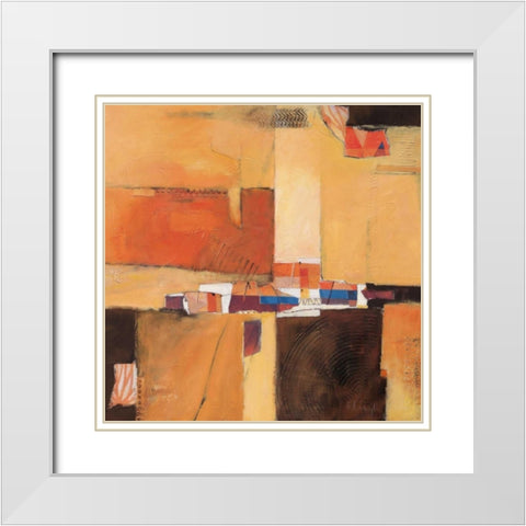 Abstract II White Modern Wood Framed Art Print with Double Matting by Heigl, Franz