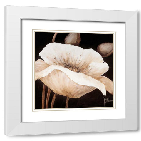 Amazing poppies II White Modern Wood Framed Art Print with Double Matting by Roseboom, Jettie
