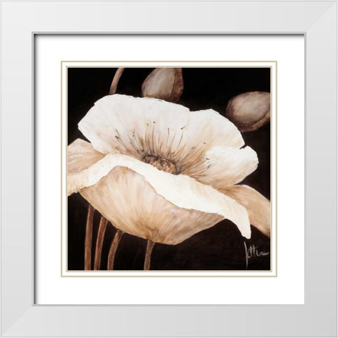 Amazing poppies II White Modern Wood Framed Art Print with Double Matting by Roseboom, Jettie