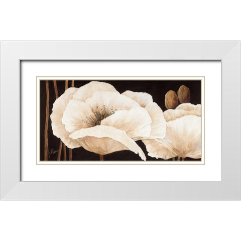 Amazing poppies III White Modern Wood Framed Art Print with Double Matting by Roseboom, Jettie