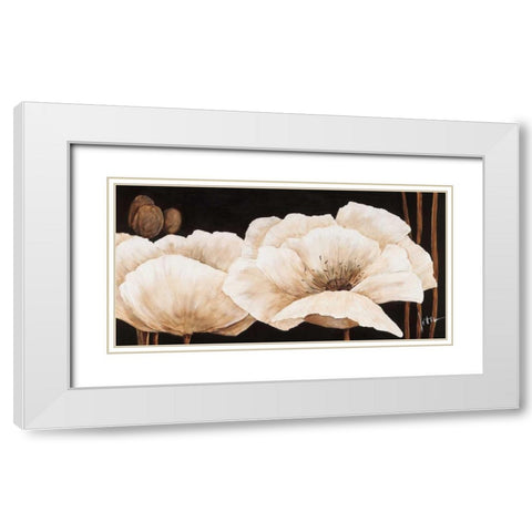 Amazing poppies IV White Modern Wood Framed Art Print with Double Matting by Roseboom, Jettie