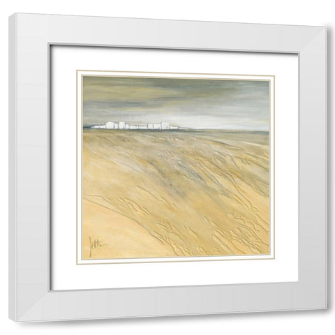 Waving landscape I White Modern Wood Framed Art Print with Double Matting by Roseboom, Jettie
