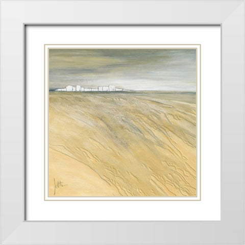 Waving landscape I White Modern Wood Framed Art Print with Double Matting by Roseboom, Jettie