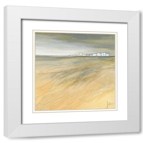 Waving landscape II White Modern Wood Framed Art Print with Double Matting by Roseboom, Jettie