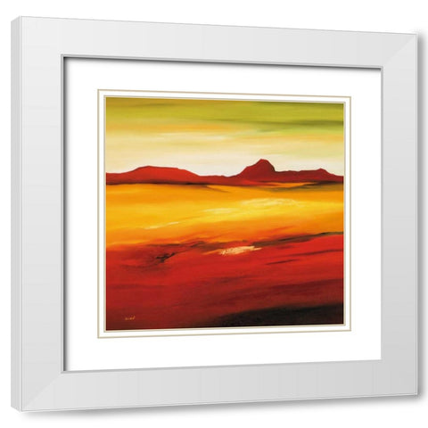 Australian landscape II White Modern Wood Framed Art Print with Double Matting by Schrooten, Andre
