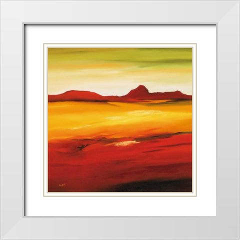 Australian landscape II White Modern Wood Framed Art Print with Double Matting by Schrooten, Andre