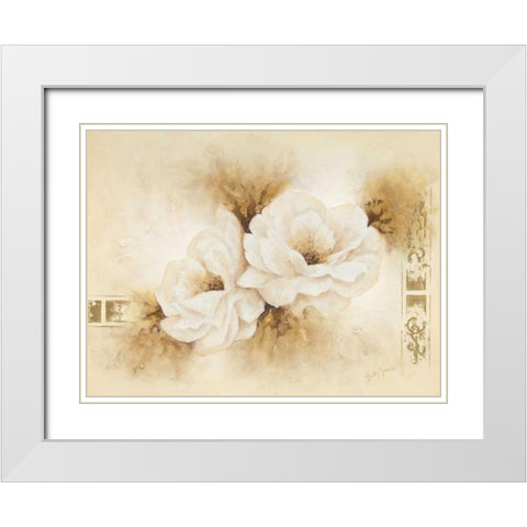 Modest beauty II White Modern Wood Framed Art Print with Double Matting by Jansma, Betty