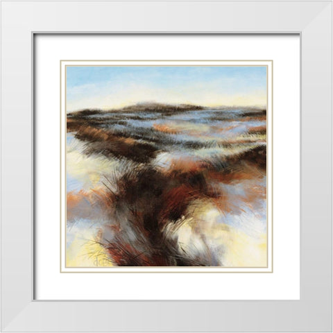 Dune II White Modern Wood Framed Art Print with Double Matting by Boersma, D
