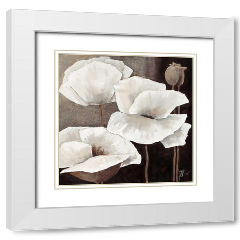 Ambiance II White Modern Wood Framed Art Print with Double Matting by Roseboom, Jettie