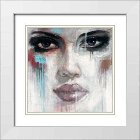 Live your dream White Modern Wood Framed Art Print with Double Matting by Bakker, Jochem