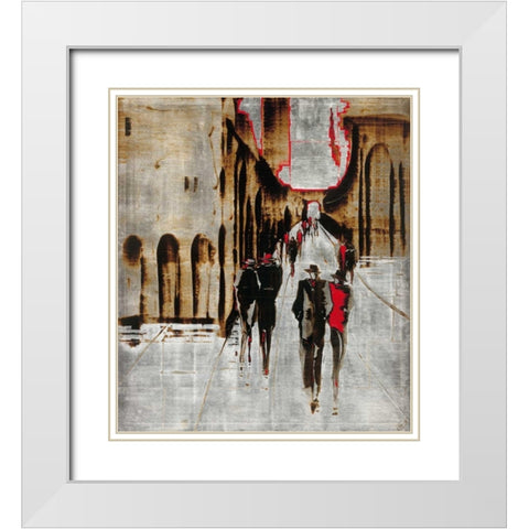 City scene IV White Modern Wood Framed Art Print with Double Matting by Radzetska, Elena