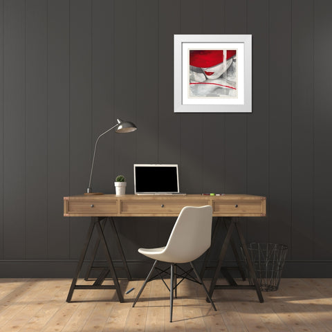 Glamorous II White Modern Wood Framed Art Print with Double Matting by Bakker, Jochem