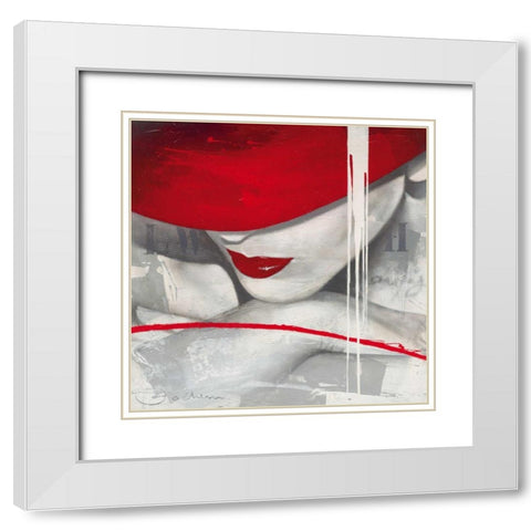 Glamorous II White Modern Wood Framed Art Print with Double Matting by Bakker, Jochem