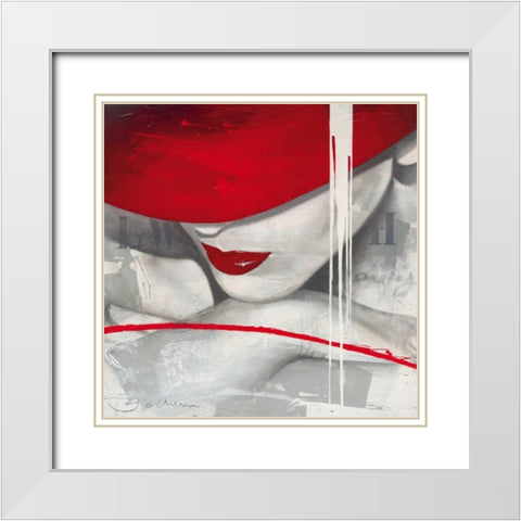 Glamorous II White Modern Wood Framed Art Print with Double Matting by Bakker, Jochem