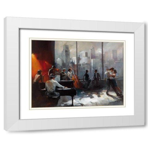 Room with a View II White Modern Wood Framed Art Print with Double Matting by Haenraets, Willem