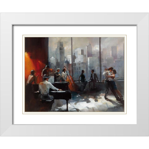 Room with a View II White Modern Wood Framed Art Print with Double Matting by Haenraets, Willem