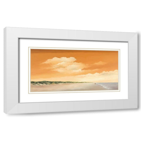Along the Sea II White Modern Wood Framed Art Print with Double Matting by Paus, Hans