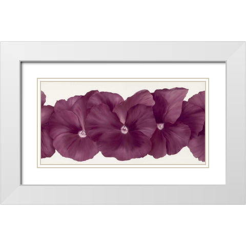 Violet Flower III White Modern Wood Framed Art Print with Double Matting by Poelstra-Holzhaus, Yvonne