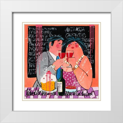 You got the look White Modern Wood Framed Art Print with Double Matting by van Leersum, El