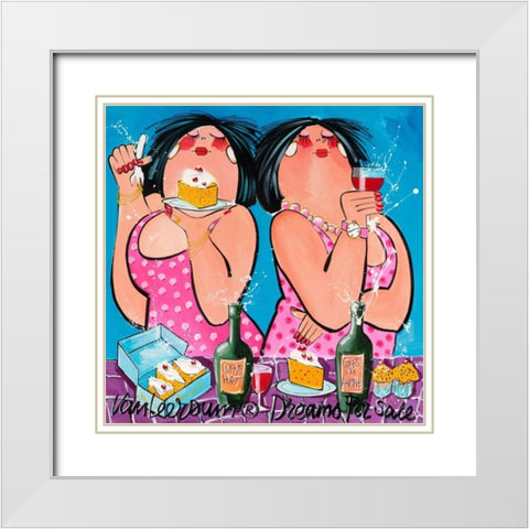 Dreams for sale White Modern Wood Framed Art Print with Double Matting by van Leersum, El