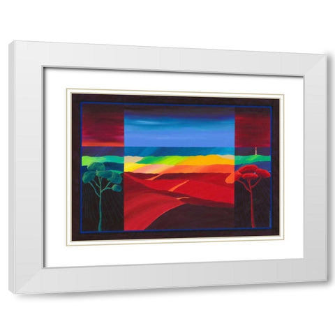 Lighthouse II White Modern Wood Framed Art Print with Double Matting by van Oostmalle, Cees