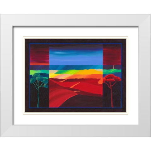 Lighthouse II White Modern Wood Framed Art Print with Double Matting by van Oostmalle, Cees