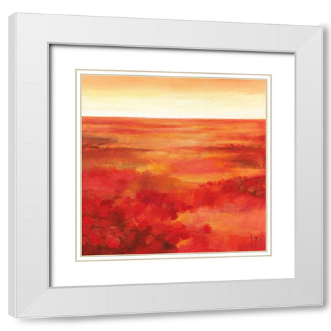 Wild Flowers I White Modern Wood Framed Art Print with Double Matting by Roseboom, Jettie