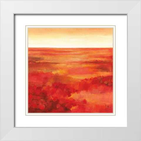 Wild Flowers I White Modern Wood Framed Art Print with Double Matting by Roseboom, Jettie