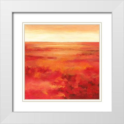 Wild Flowers II White Modern Wood Framed Art Print with Double Matting by Roseboom, Jettie