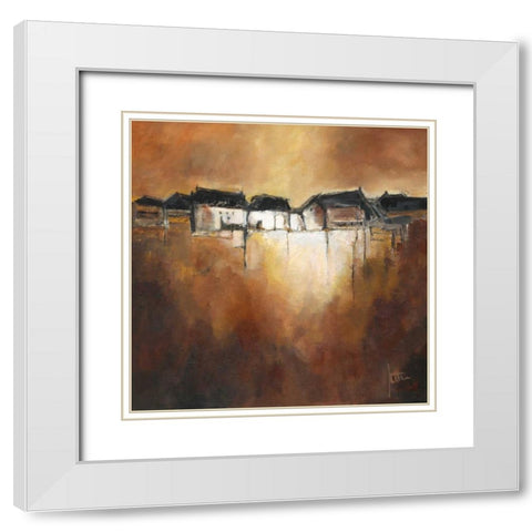 Restful scene III White Modern Wood Framed Art Print with Double Matting by Roseboom, Jettie