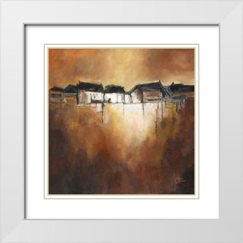 Restful scene III White Modern Wood Framed Art Print with Double Matting by Roseboom, Jettie