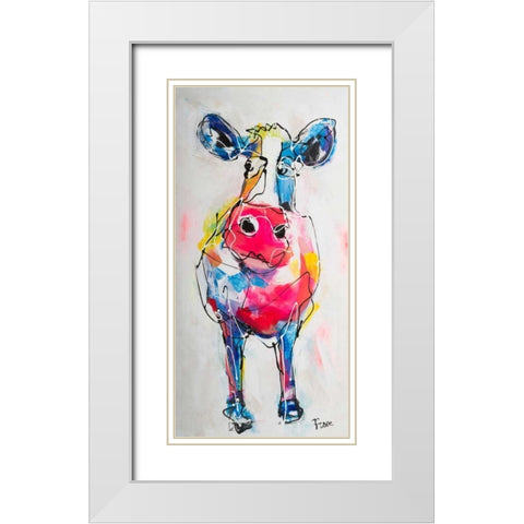 I dont know I White Modern Wood Framed Art Print with Double Matting by Fiore, Art