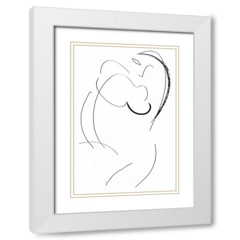 Signatura I White Modern Wood Framed Art Print with Double Matting by Waltz, Anne