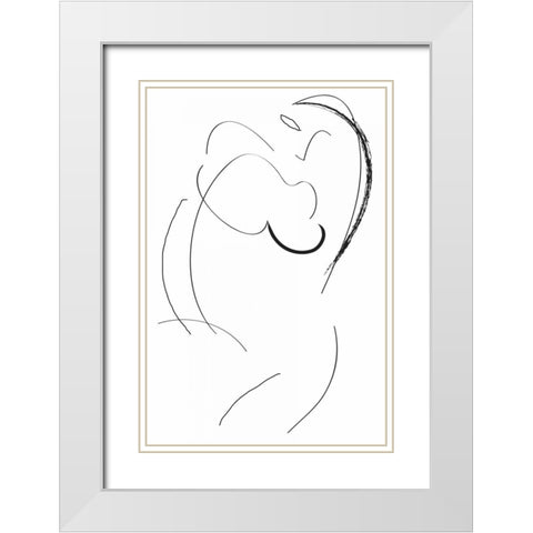 Signatura I White Modern Wood Framed Art Print with Double Matting by Waltz, Anne