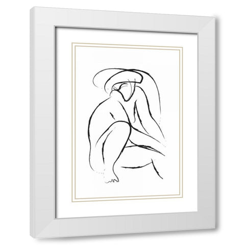 Signatura II White Modern Wood Framed Art Print with Double Matting by Waltz, Anne
