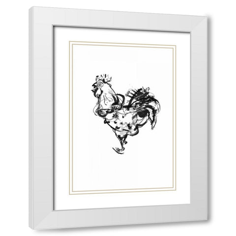 Cockella White Modern Wood Framed Art Print with Double Matting by Waltz, Anne