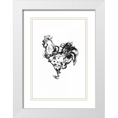 Cockella White Modern Wood Framed Art Print with Double Matting by Waltz, Anne