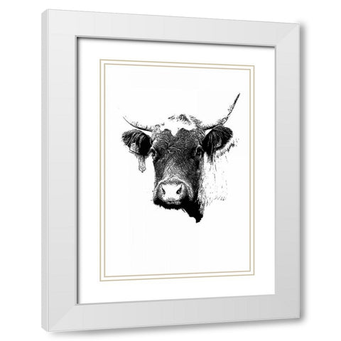 Bella12 White Modern Wood Framed Art Print with Double Matting by Waltz, Anne