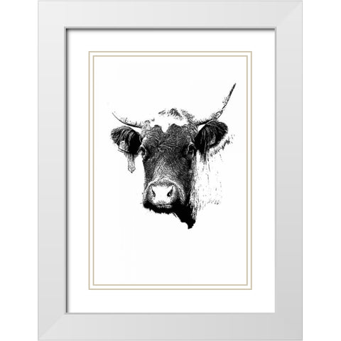 Bella12 White Modern Wood Framed Art Print with Double Matting by Waltz, Anne