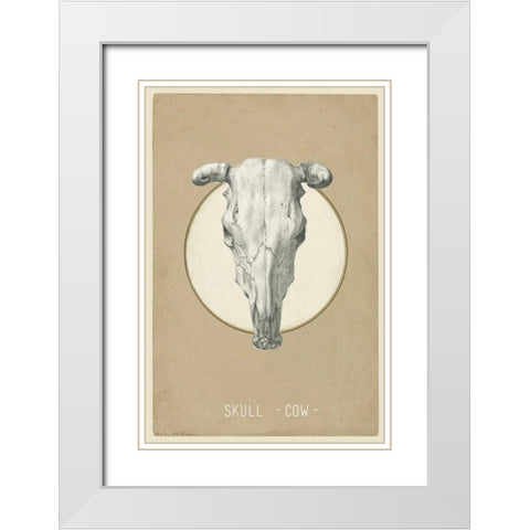 Skull White Modern Wood Framed Art Print with Double Matting by Waltz, Anne