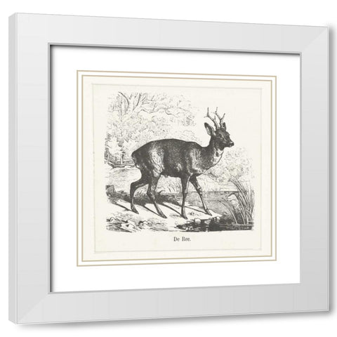 de Ree White Modern Wood Framed Art Print with Double Matting by Waltz, Anne