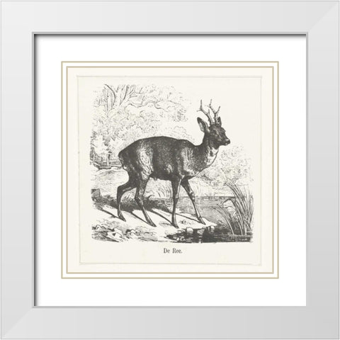 de Ree White Modern Wood Framed Art Print with Double Matting by Waltz, Anne