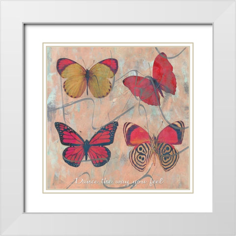 Four of us I White Modern Wood Framed Art Print with Double Matting by Waltz, Anne