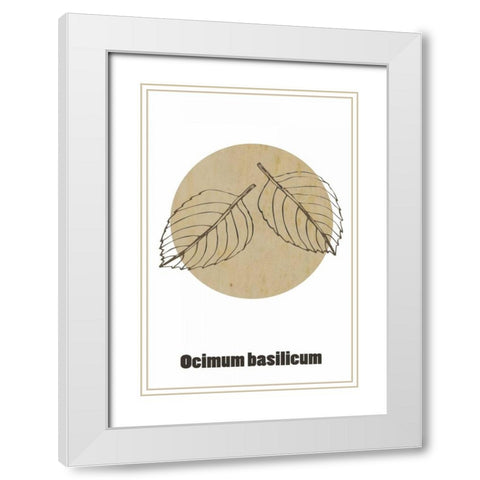 Oakleaf White Modern Wood Framed Art Print with Double Matting by Waltz, Anne