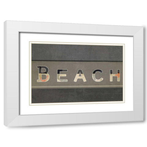 Beach III White Modern Wood Framed Art Print with Double Matting by Waltz, Anne