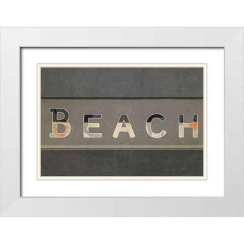 Beach III White Modern Wood Framed Art Print with Double Matting by Waltz, Anne